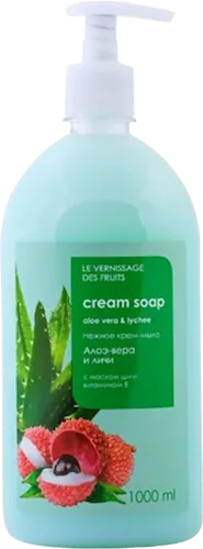 La Vernisaje Cream Soap for Hands and Body with Aloe Vera and Lychee