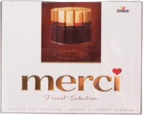 Candies in a box brown