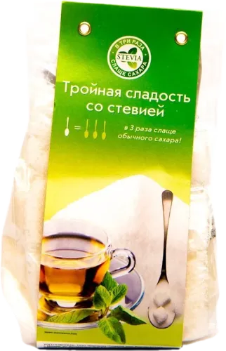 Сахарный песок Тройная Сладость с экстрактом стевии