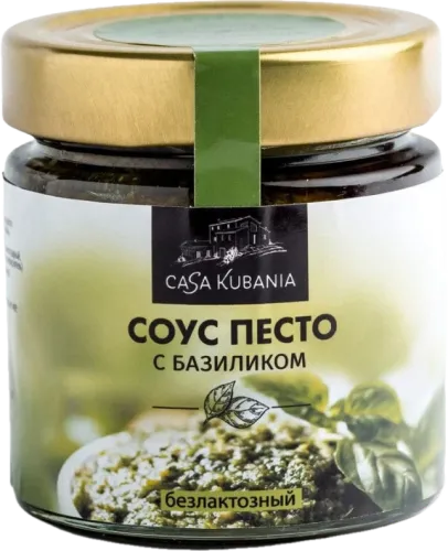 Yaşıl reyhan pesto sousu