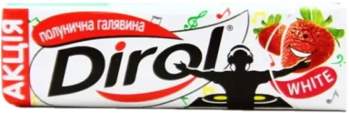 Жевательная резинка Dirol White клубничная
