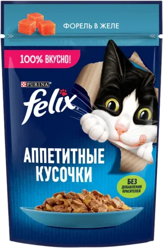 Корм для кошек с форелью в желе