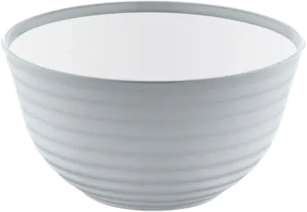 Small Serving Bowl – White Ribbed