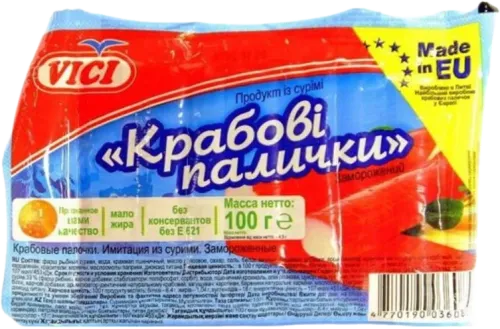 Крабовые палочки имитация