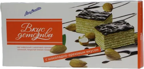 Сладкий вафельный торт шоколадный