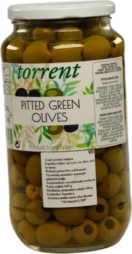 Green Pitted Olives
