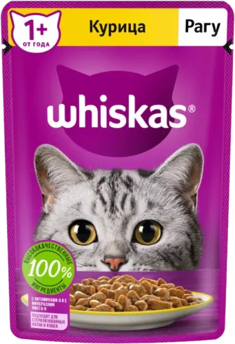 Корм для кошек Whiskas с курицей