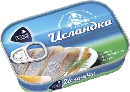 Russkoe More Icelandic Herring in Oil
